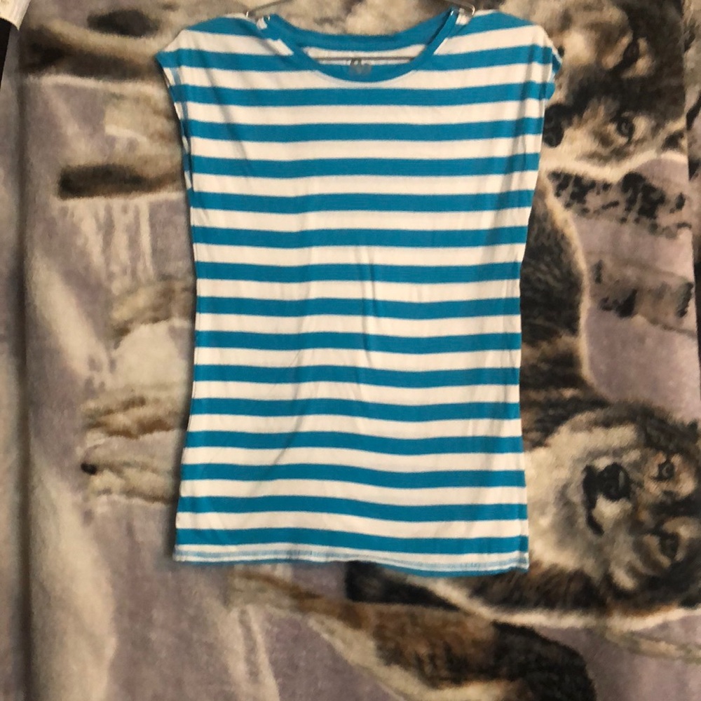 NWOT SO Girls Juniors Size L Blue/White Tank